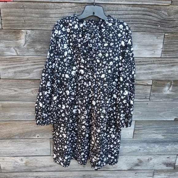 Who What Wear Black Dress With White Flower Pattern Size XxL - Picture 1 of 11